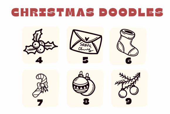 Christmas Doodles Font - Preview 3