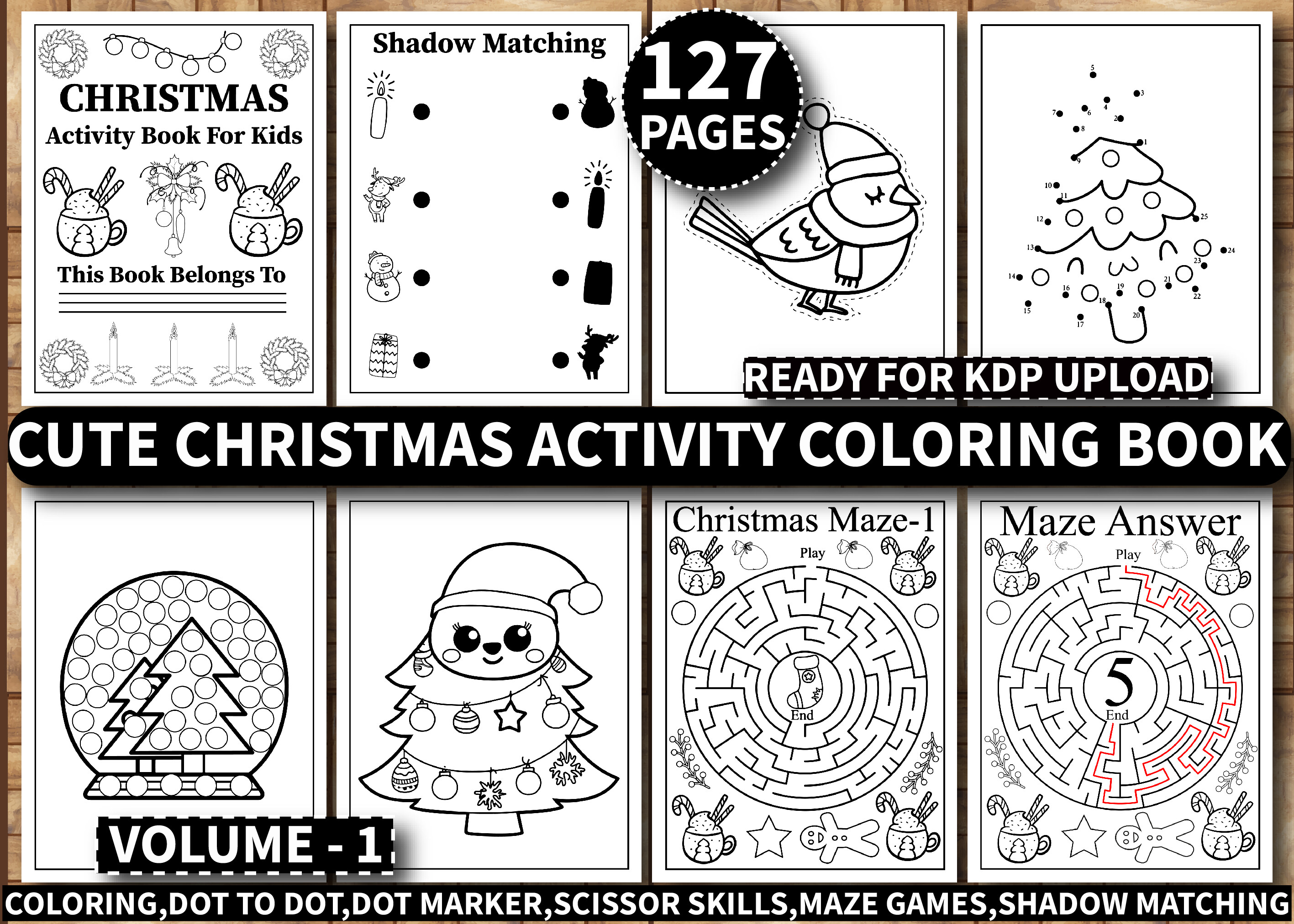 Cute Christmas Activity Book for Kids