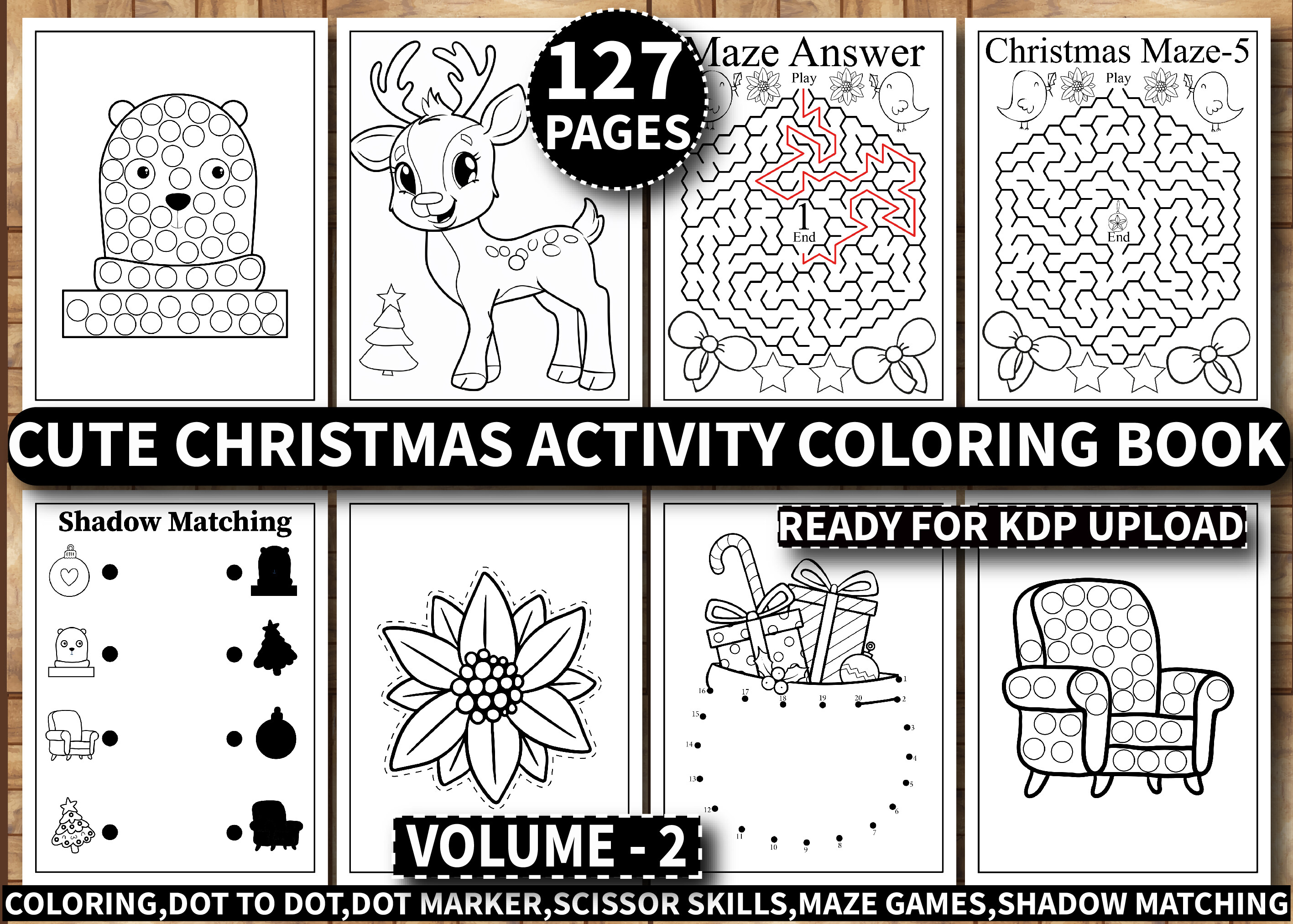 Cute Christmas Activity Book for Kids