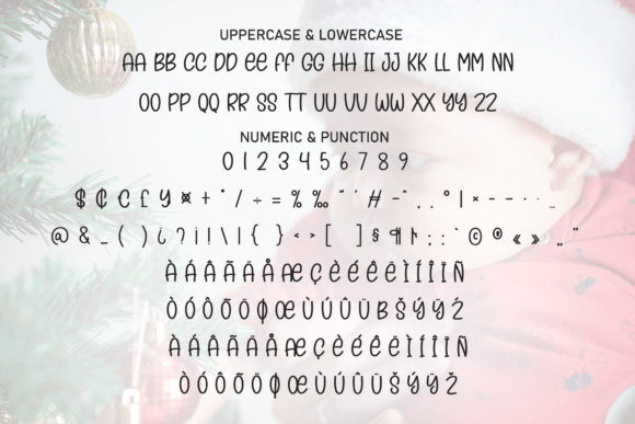 Cute Santa Font PNG with transparent background - Preview 6