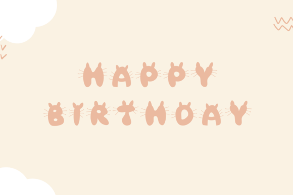 Cute Cat Font - Preview 1