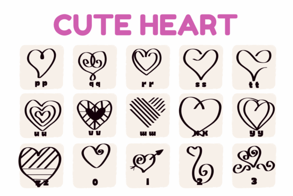 Cute Heart Font - Preview 2