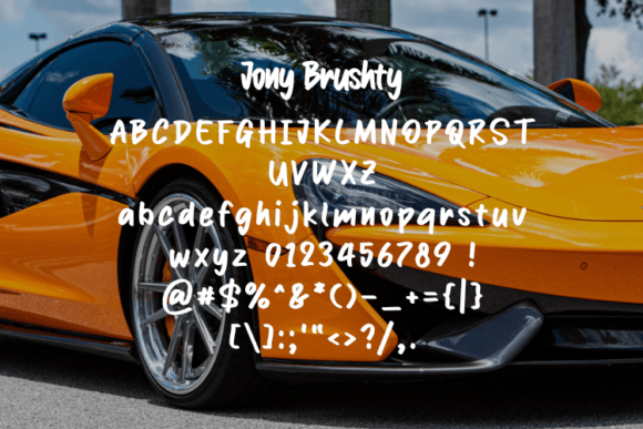 Jony Brushty Font PNG with transparent background - Preview 1