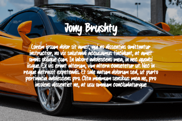 Jony Brushty Font PNG with transparent background - Preview 3