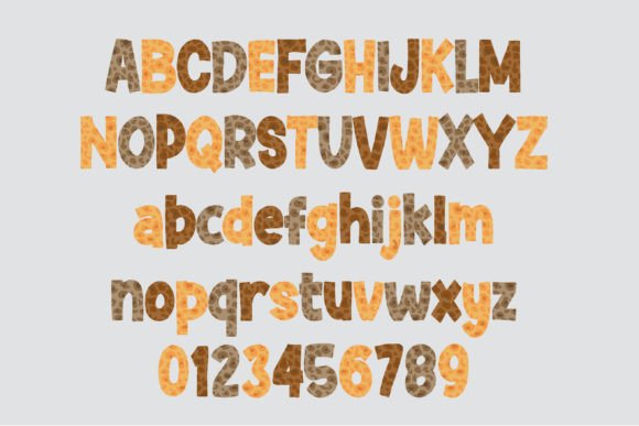 Leafy Leopard Font PNG with transparent background - Preview 2