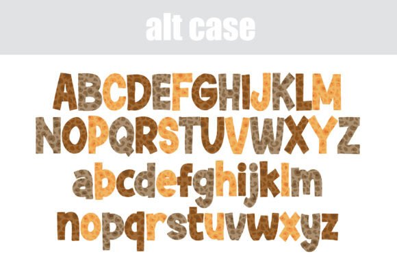 Leafy Leopard Font PNG with transparent background - Preview 6