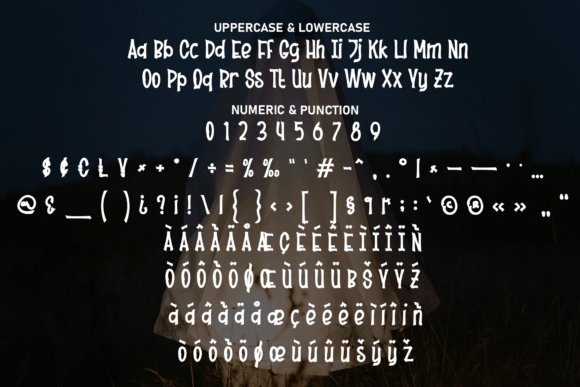 Night Ghost Font PNG with transparent background - Preview 6