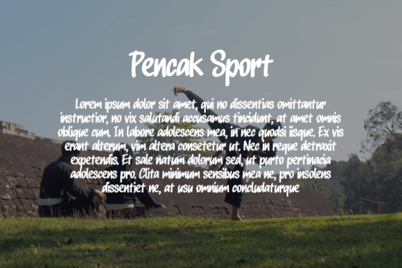 Pencak Sport Font PNG with transparent background - Preview 3