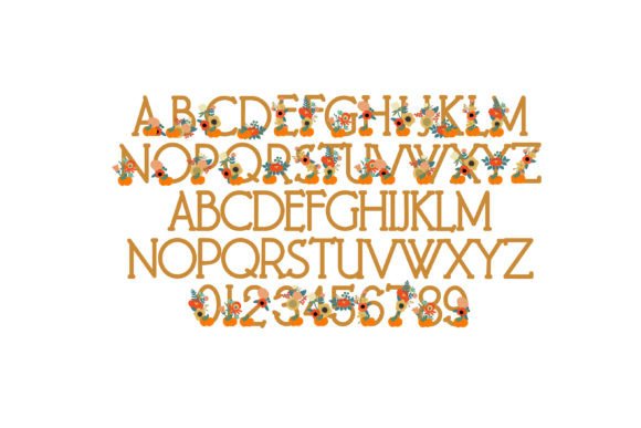 Pumpkin Posies Font PNG with transparent background - Preview 5