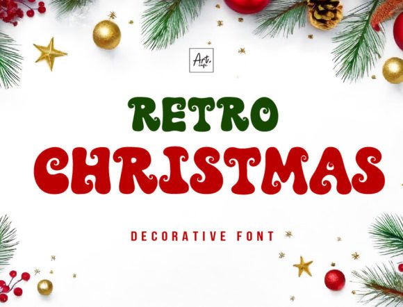 Retro Christmas Decorative Font By Art cafe