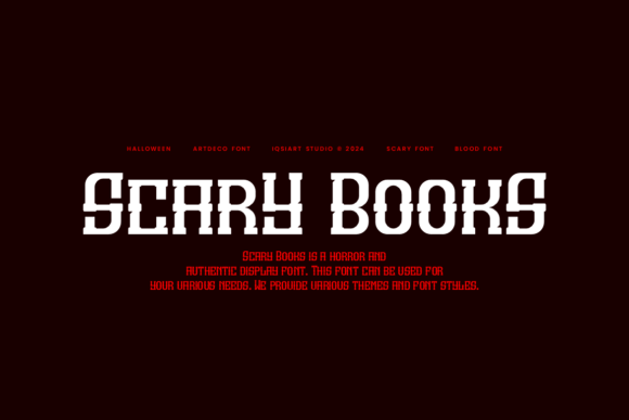 Scary Books Font PNG with transparent background - Preview 3