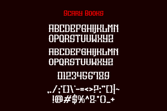 Scary Books Font PNG with transparent background - Preview 5