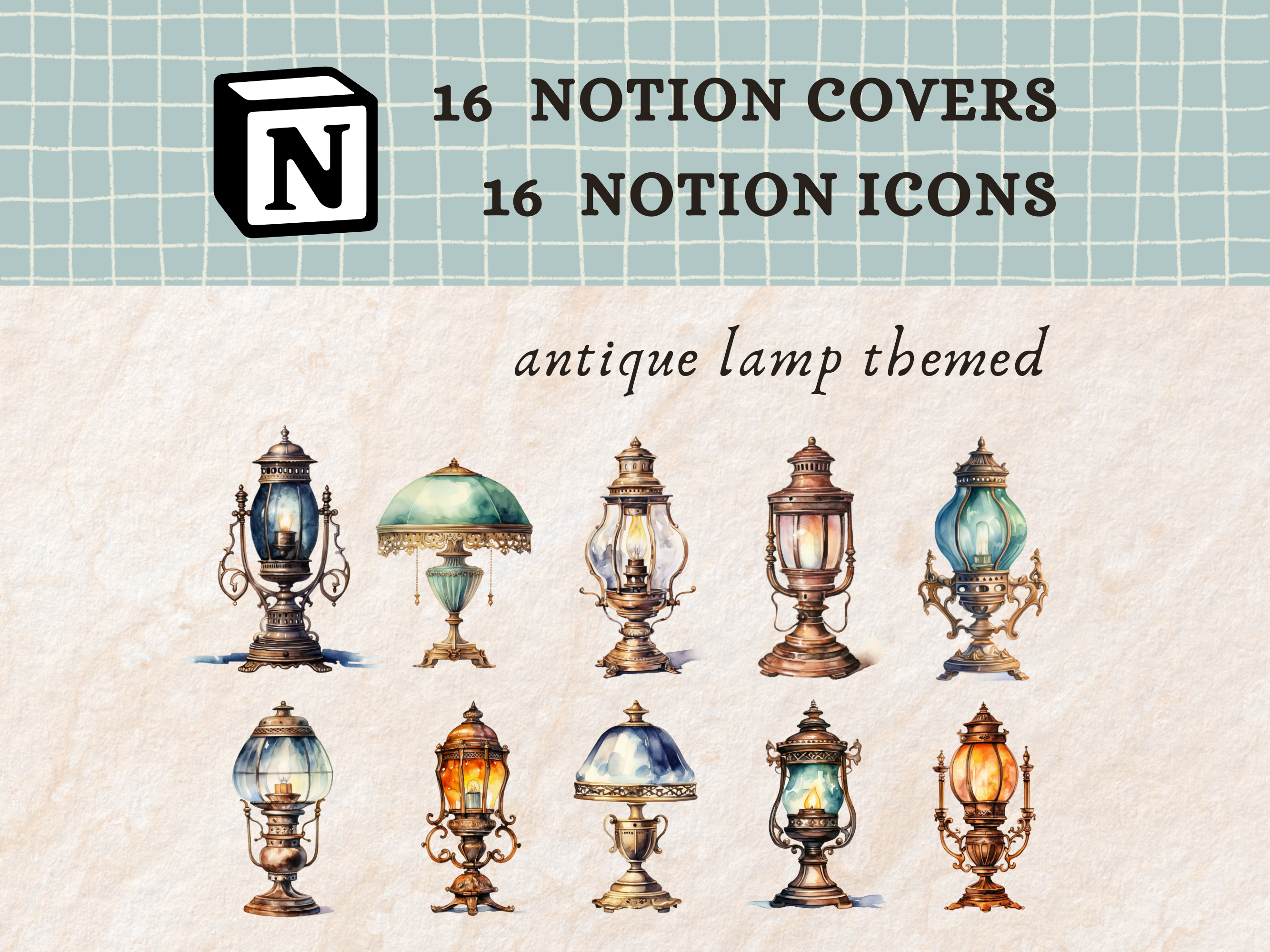 Antique Lamps Notion Icons