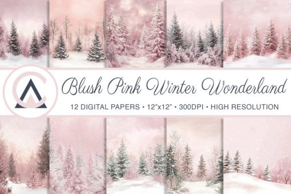 Blush Pink Christmas Winter Wonderland