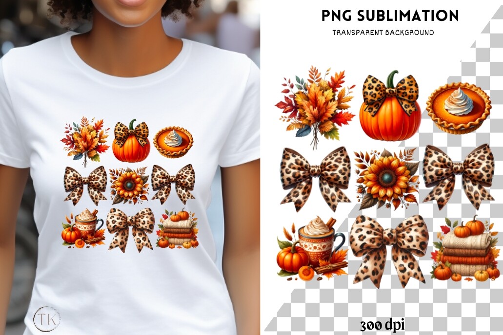 Coquette Fall Pumpkin & Bow PNG, Autumn Graphic by Tanya Kart ...