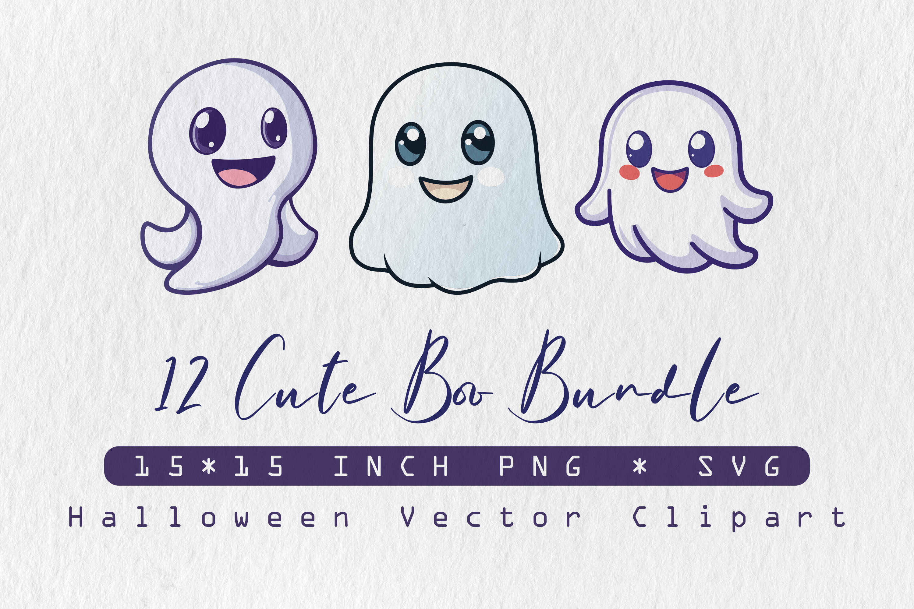 Cute Boo Halloween Ghost SVG Bundle Graphic by TEEBAY TEES · Creative ...