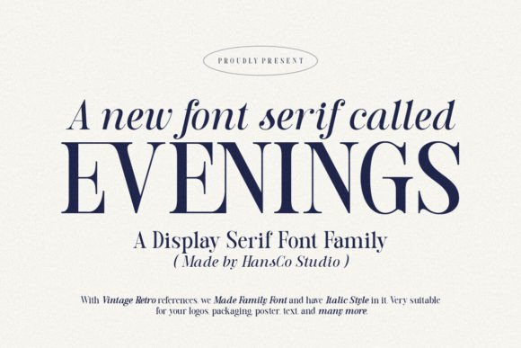 Evenings Fonts
