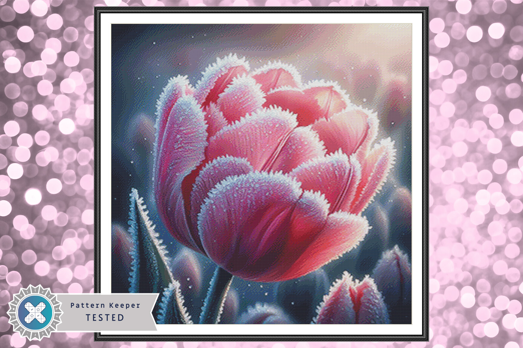 Frozen Tulip Cross Stitch Pattern PDF