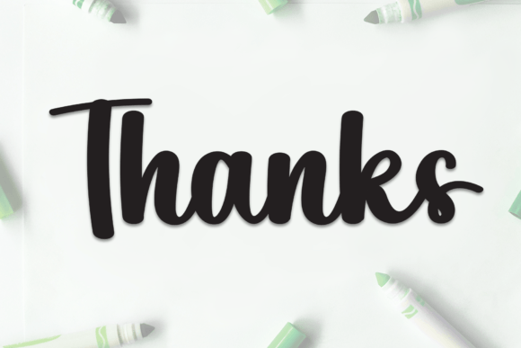 Green Crayon Font - Preview 6