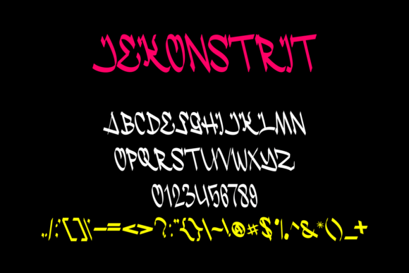 Jekonstrit Font PNG with transparent background - Preview 3