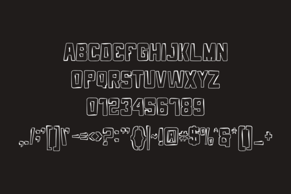 Jintrong Outline Font - Preview 3