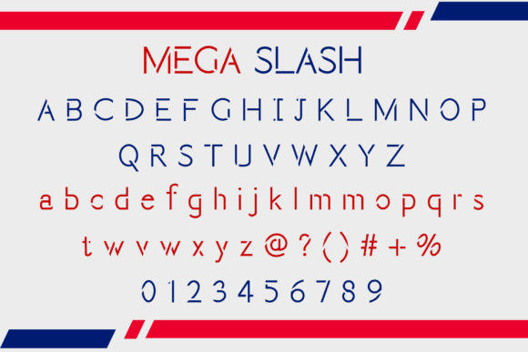 Mega Slash Font PNG with transparent background - Preview 4