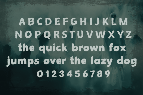 Misty Graveyard Font PNG with transparent background - Preview 1