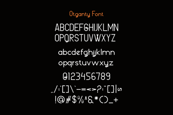 Otganty Font PNG with transparent background - Preview 5