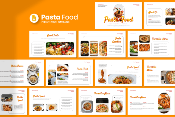 Preview of Pasta Food - Google Slides Templates food presentation template