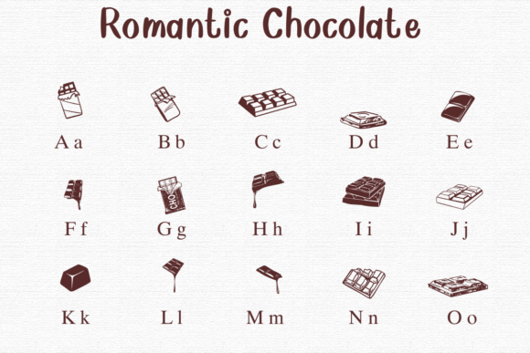 Romantic Chocolate Font PNG with transparent background - Preview 1
