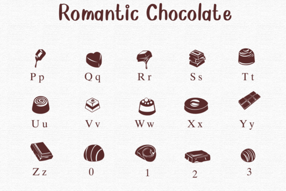 Romantic Chocolate Font PNG with transparent background - Preview 2