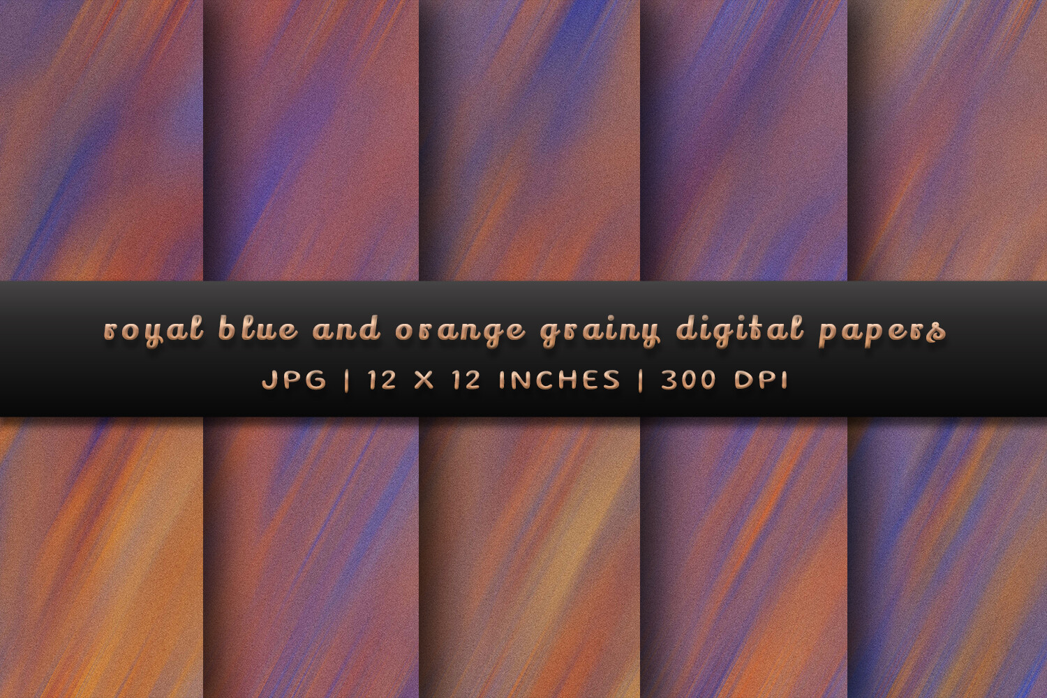 Royal Blue and Orange Grainy Backgrounds Graphic by Pugazh Logan ...