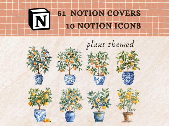 Watercolor Plant Notion Icons