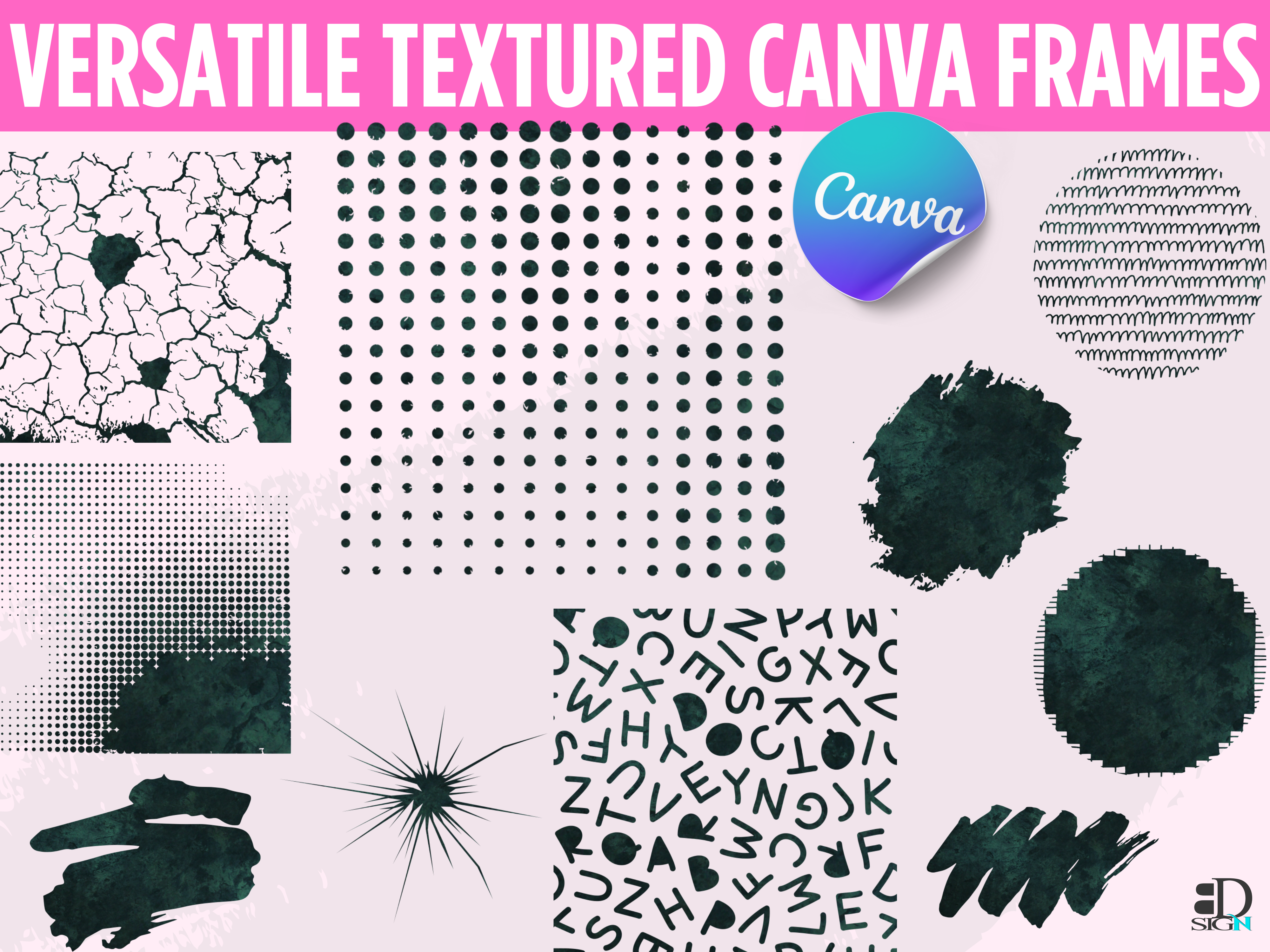 10 Versatile Textured Canva Frames II