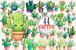 44 Png Watercolor Cactus Clipart Graphic by Colourful · Creative Fabrica