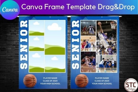Basketball Poster Senior Canva Template
