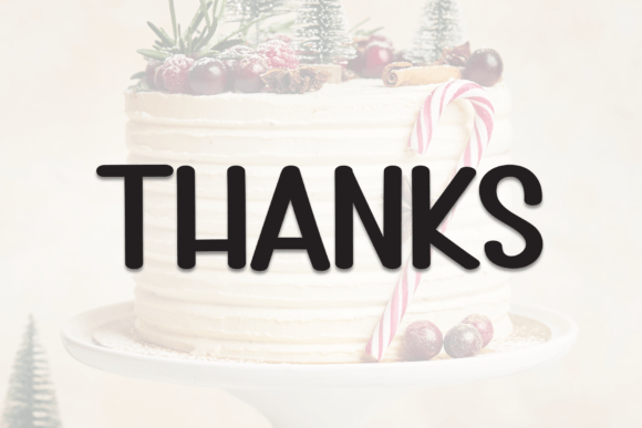 Cake Christmas Font PNG with transparent background - Preview 6