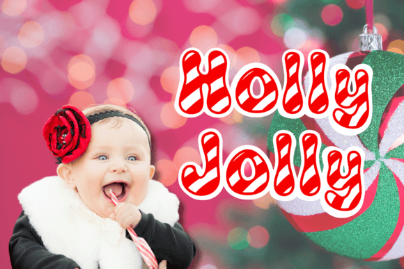 Candy Cane Font - Preview 2