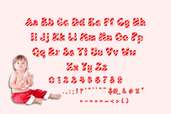 Candy Cane Font - Preview 4