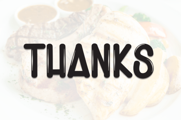Chicken Steak Font Font PNG with transparent background - Preview 6