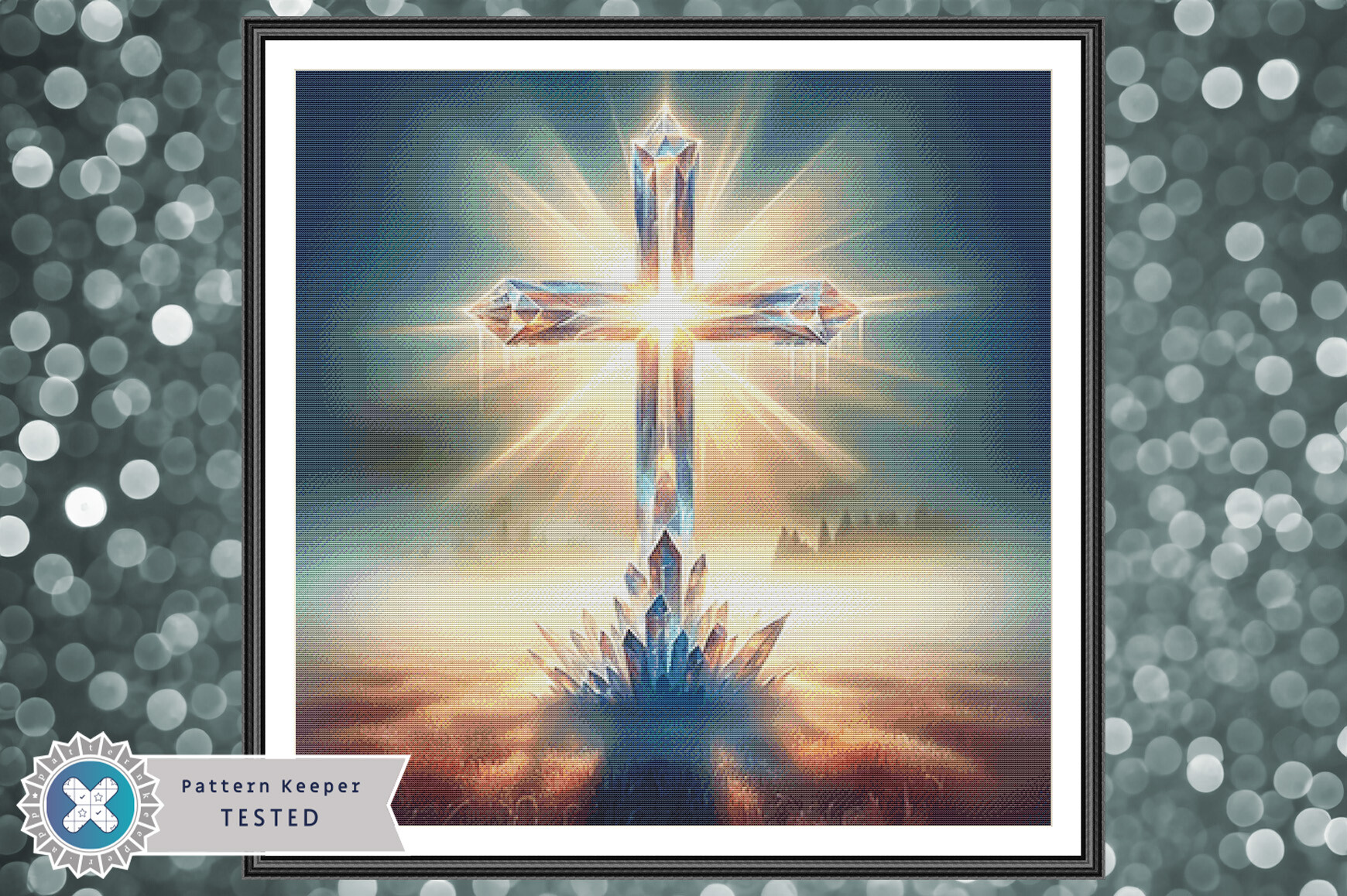 Crystal Christian Cross Stitch Pattern