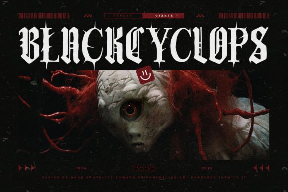 Dark Brutal Font PNG with transparent background - Preview 3