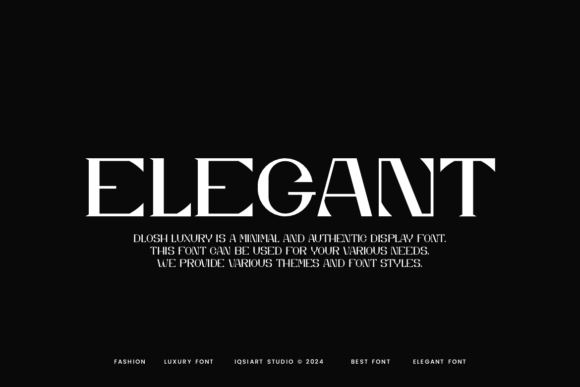Dlosh Luxury Font PNG with transparent background - Preview 3
