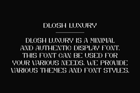 Dlosh Luxury Font PNG with transparent background - Preview 4