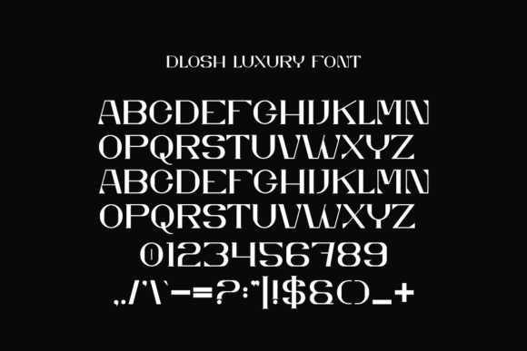 Dlosh Luxury Font PNG with transparent background - Preview 5
