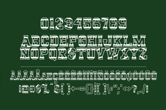 End Zone Font PNG with transparent background - Preview 1
