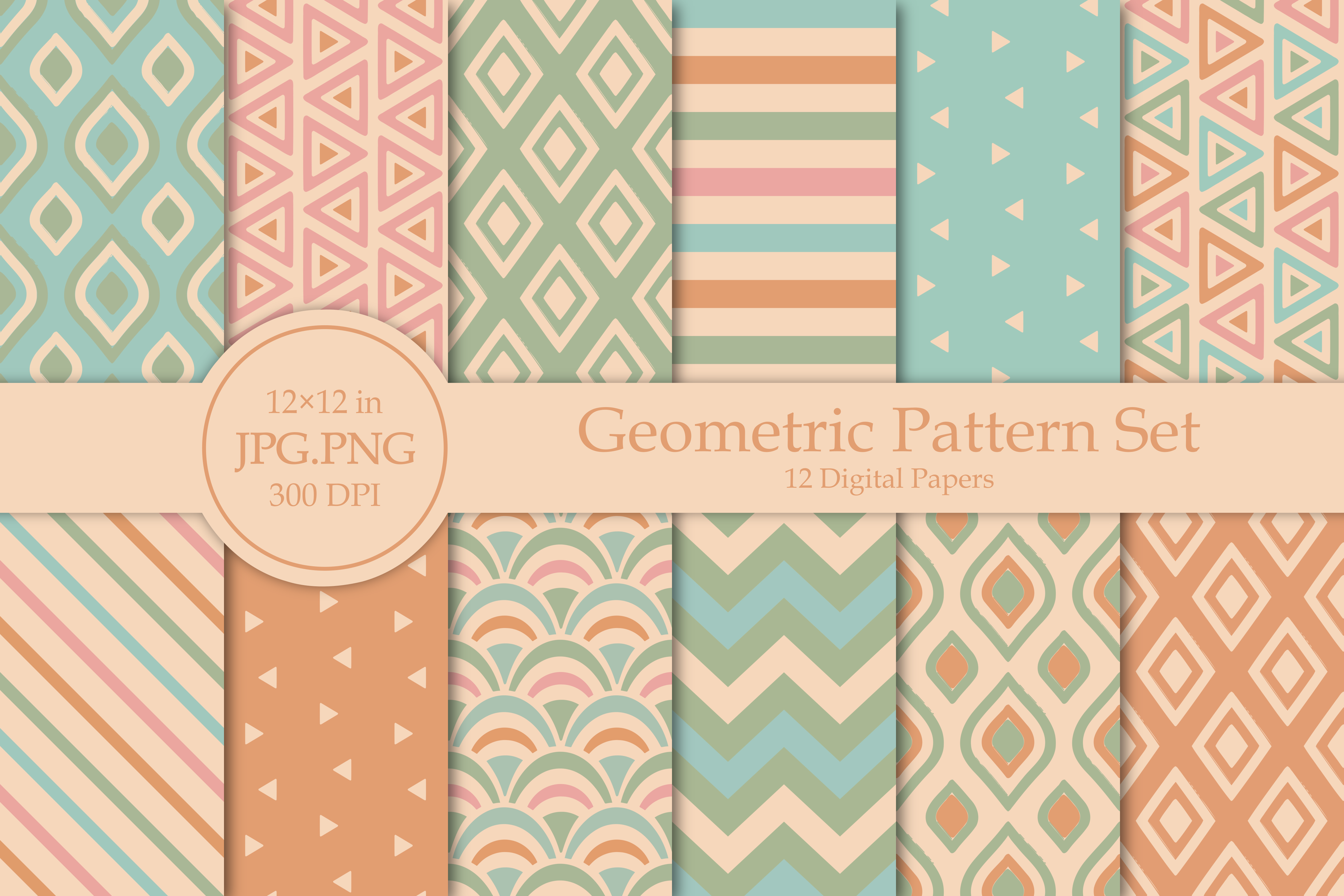 Geometric Pattern Set Graphic by sumaiasupti15 · Creative Fabrica