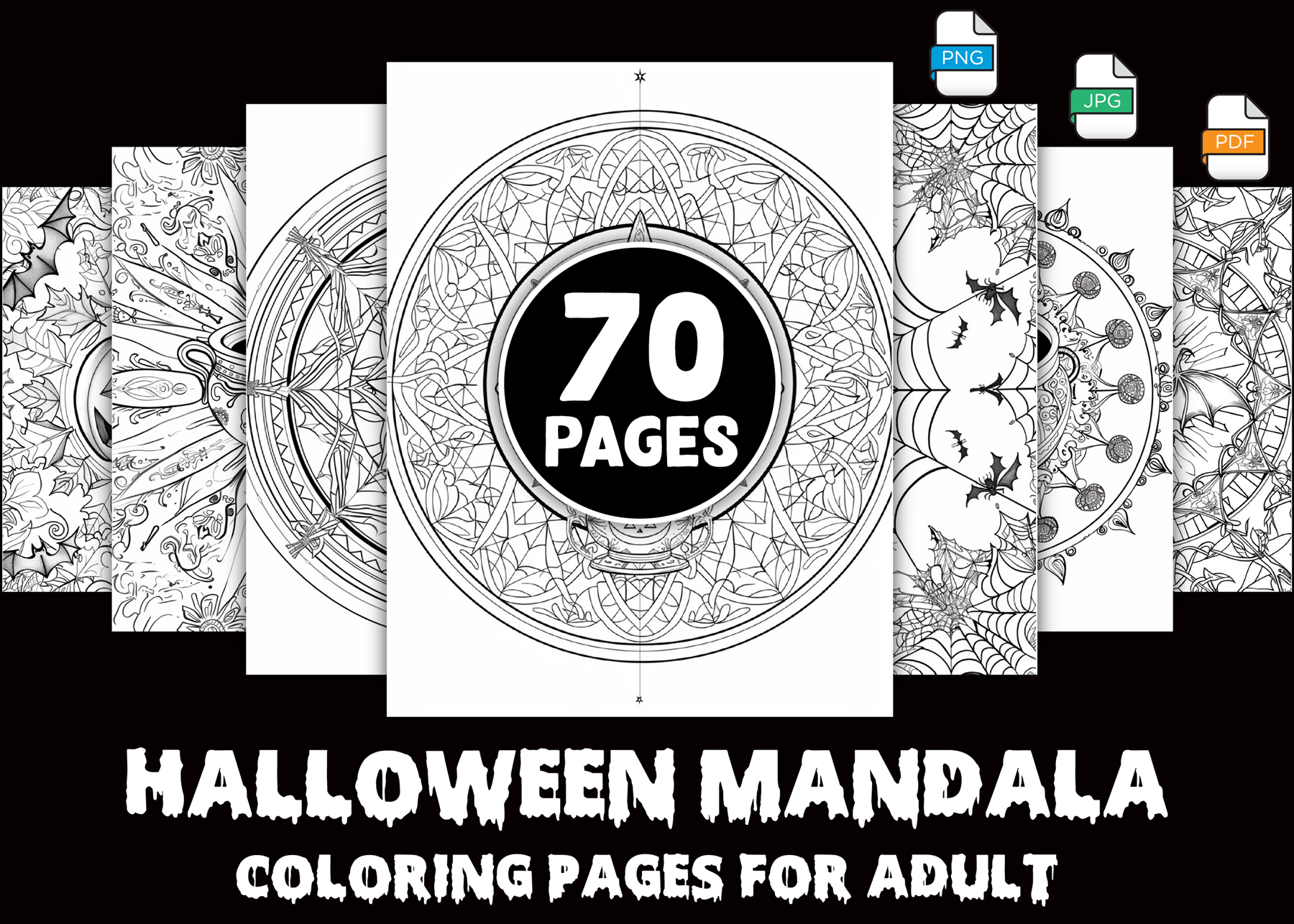 Halloween Mandala Coloring Pages