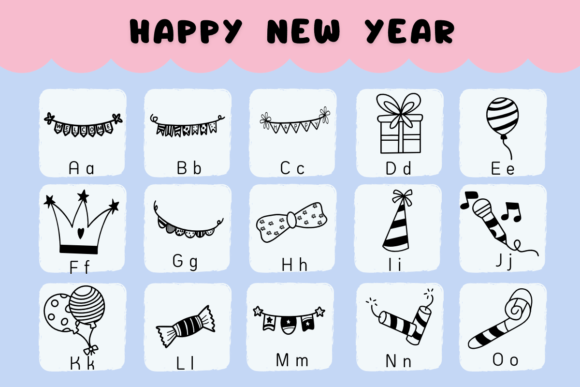 Happy New Year Font - Preview 1