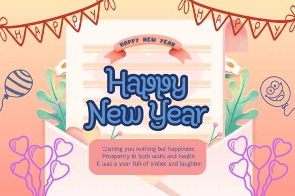 Happy New Year Font - Preview 6